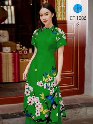 Vải Áo Dài Hoa Đào AD CT1086 22